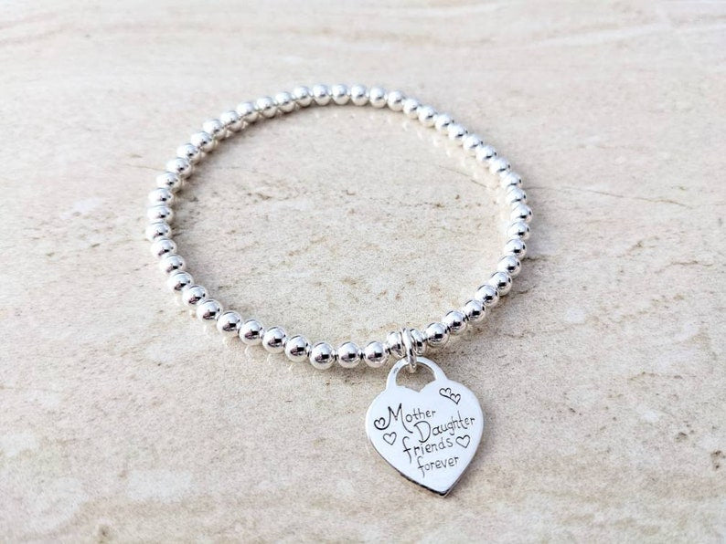 Sterling Silver Thick Heavy 7mm Curb Engravable ID Plate Bracelet 7 - 8  Inches | Jewellerybox.co.uk