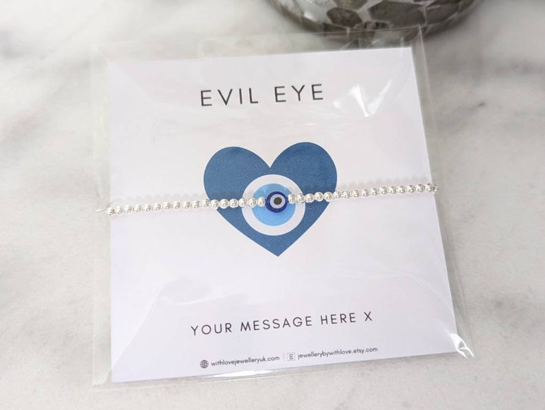 Evil Eye Charm Bracelet With Love Jewellery UK