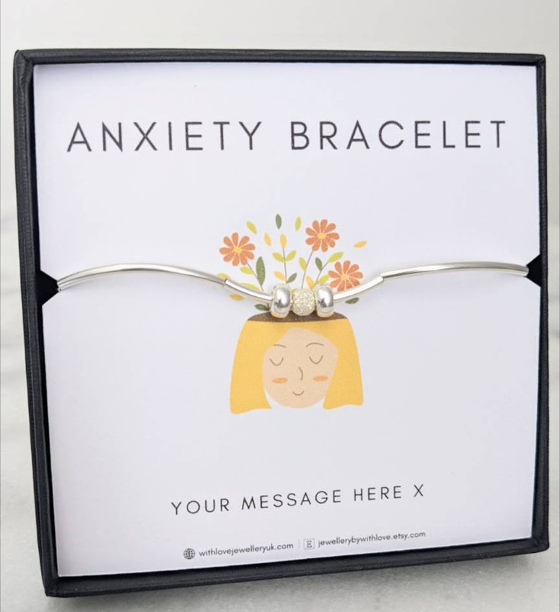 Anxiety/Fidget Bracelet | Sterling Silver Fidget Bracelet | Noodle Beaded Bracelet | Anxiety & Stress Relief - FREE Personalised Message Card