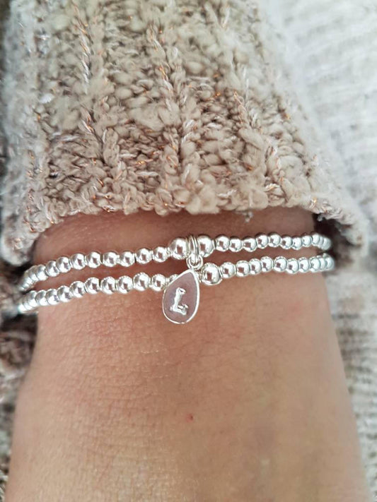 Personalised Double Bracelet With Love Jewellery UK