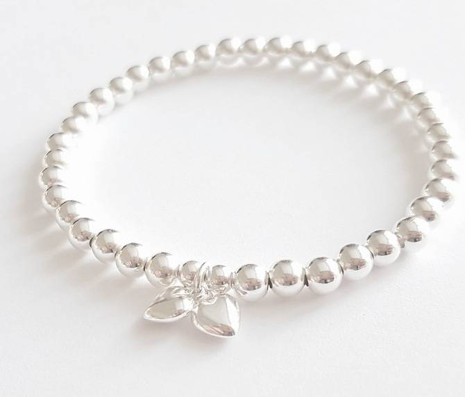 Sterling Silver Hearts Bracelet - With Love Jewellery UK