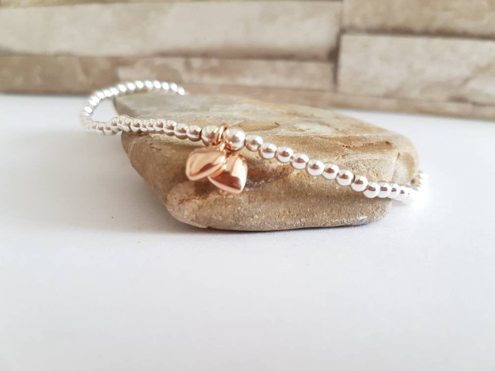 Sterling Silver Stretch Anklet - With Love Jewellery UK