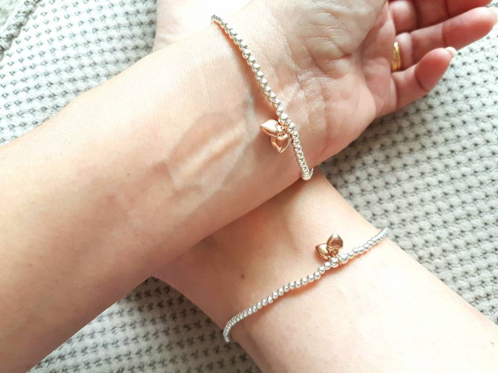 Sterling Silver Stretch Anklet - With Love Jewellery UK