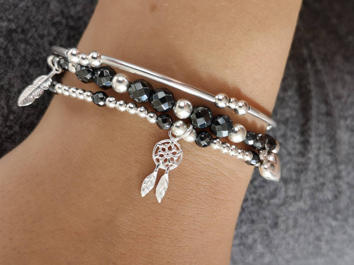 Dreamcatcher Stacking Set With Love Jewellery UK