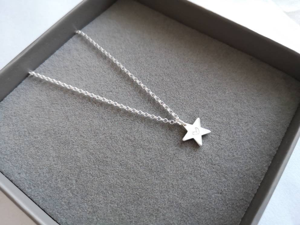 Sterling Silver Star Necklace With Love Jewellery UK