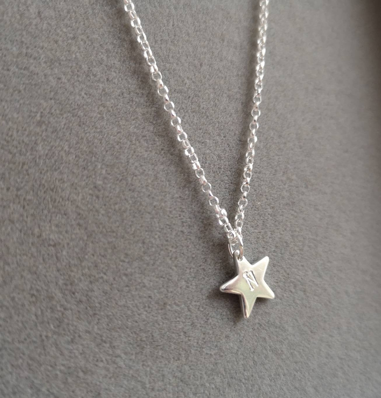 Sterling Silver Star Necklace With Love Jewellery UK