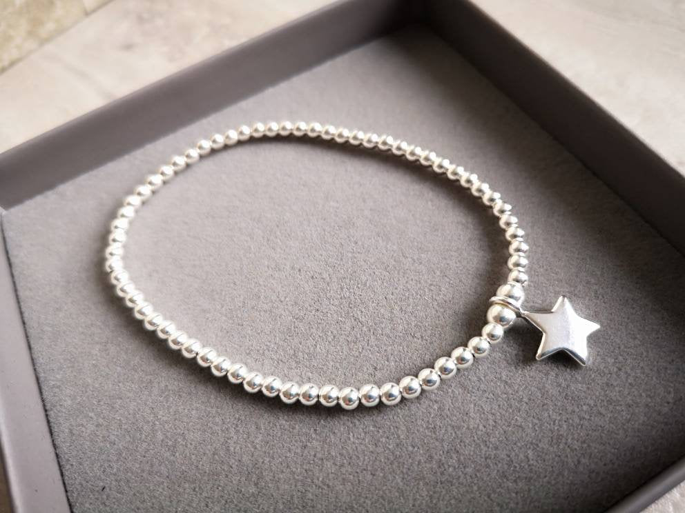 Sterling Silver Star Bracelet - With Love Jewellery UK