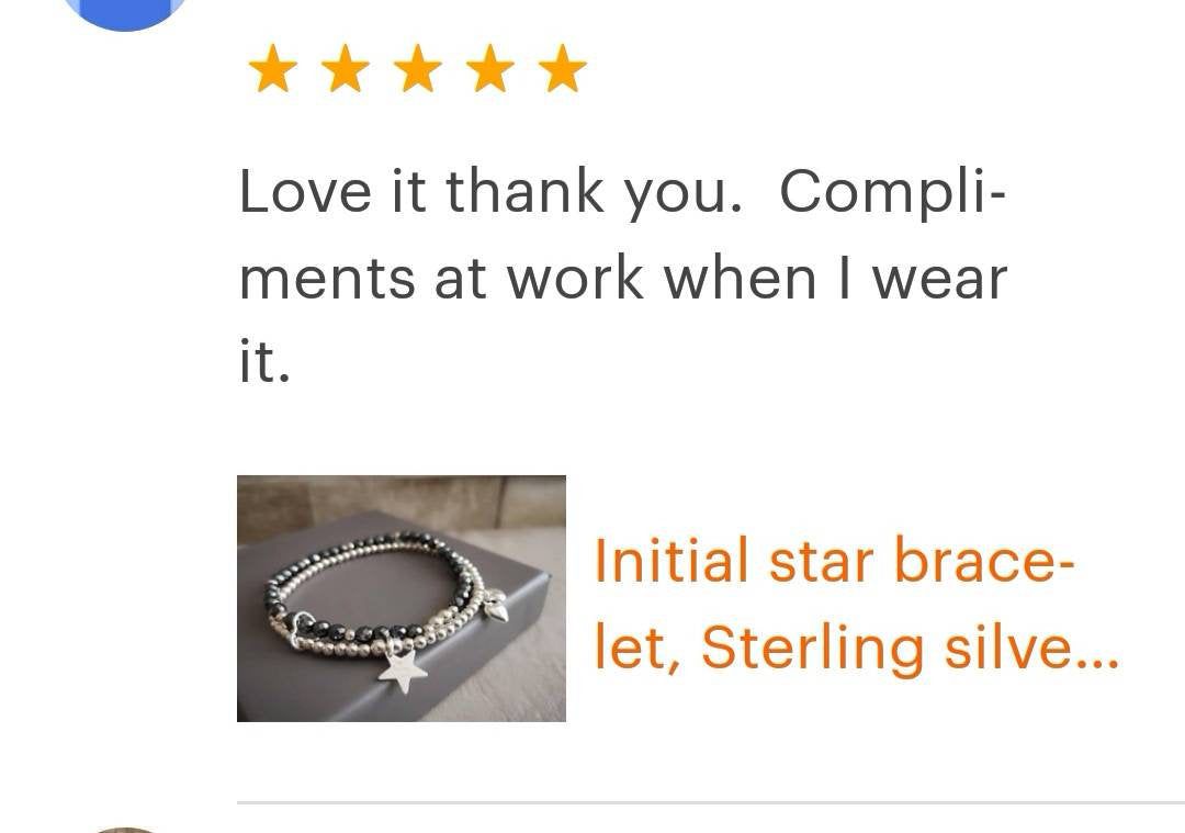 Personalised Initial Star Double Bracelet - With Love Jewellery UK