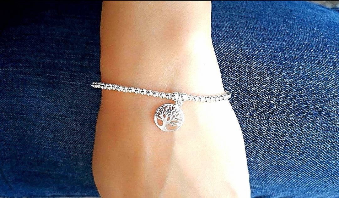 Sterling Silver Tree Of Life Bracelet - With Love Jewellery UK