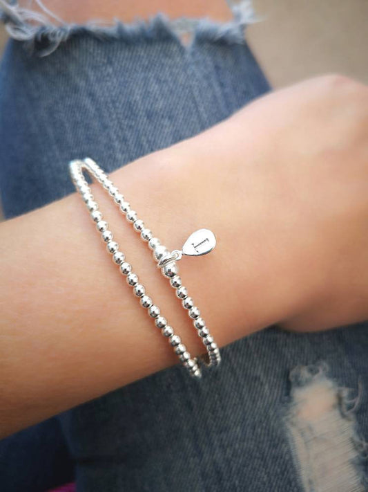 Personalised Double Bracelet With Love Jewellery UK