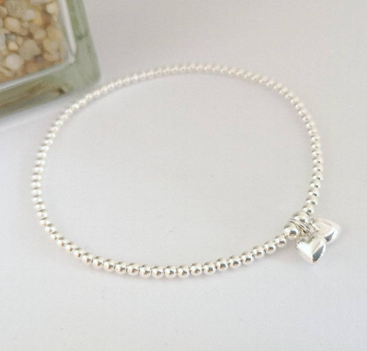Sterling Silver Bracelet/Anklet - With Love Jewellery UK