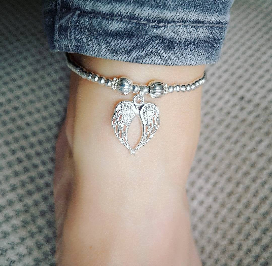 Angel Wings Bracelet/Anklet - With Love Jewellery UK