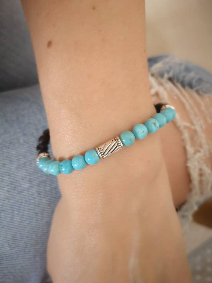 Turquoise Essential Oil Diffuser Bracelet - With Love Jewellery UK