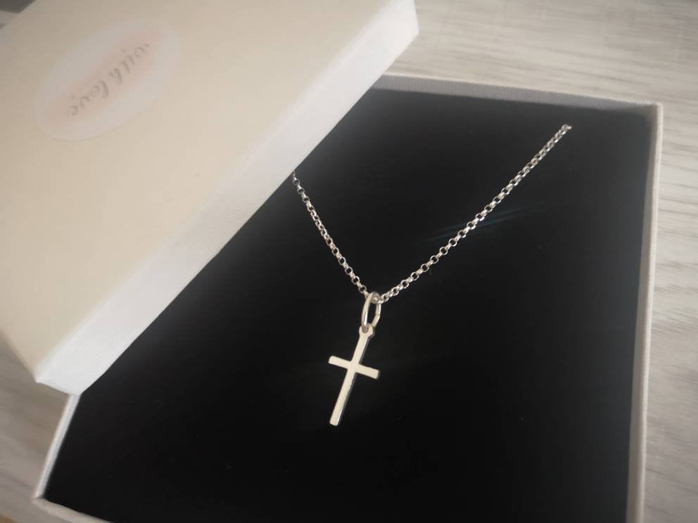 Sterling Silver Cross Necklace - With Love Jewellery UK