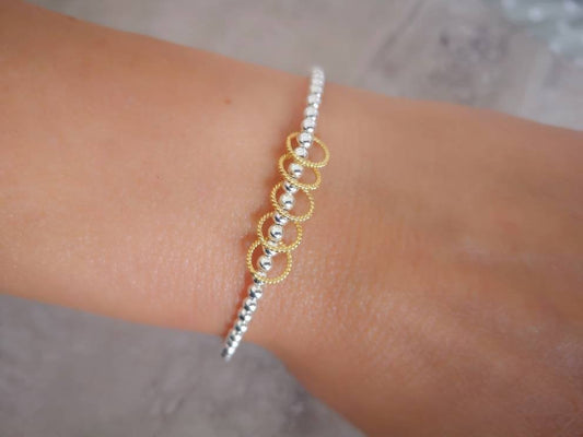 Sterling Silver Birthday Bracelet (20th, 30th, 40th, 50th, 60th, 70th, 80th or 90th birthday) With Love Jewellery UK