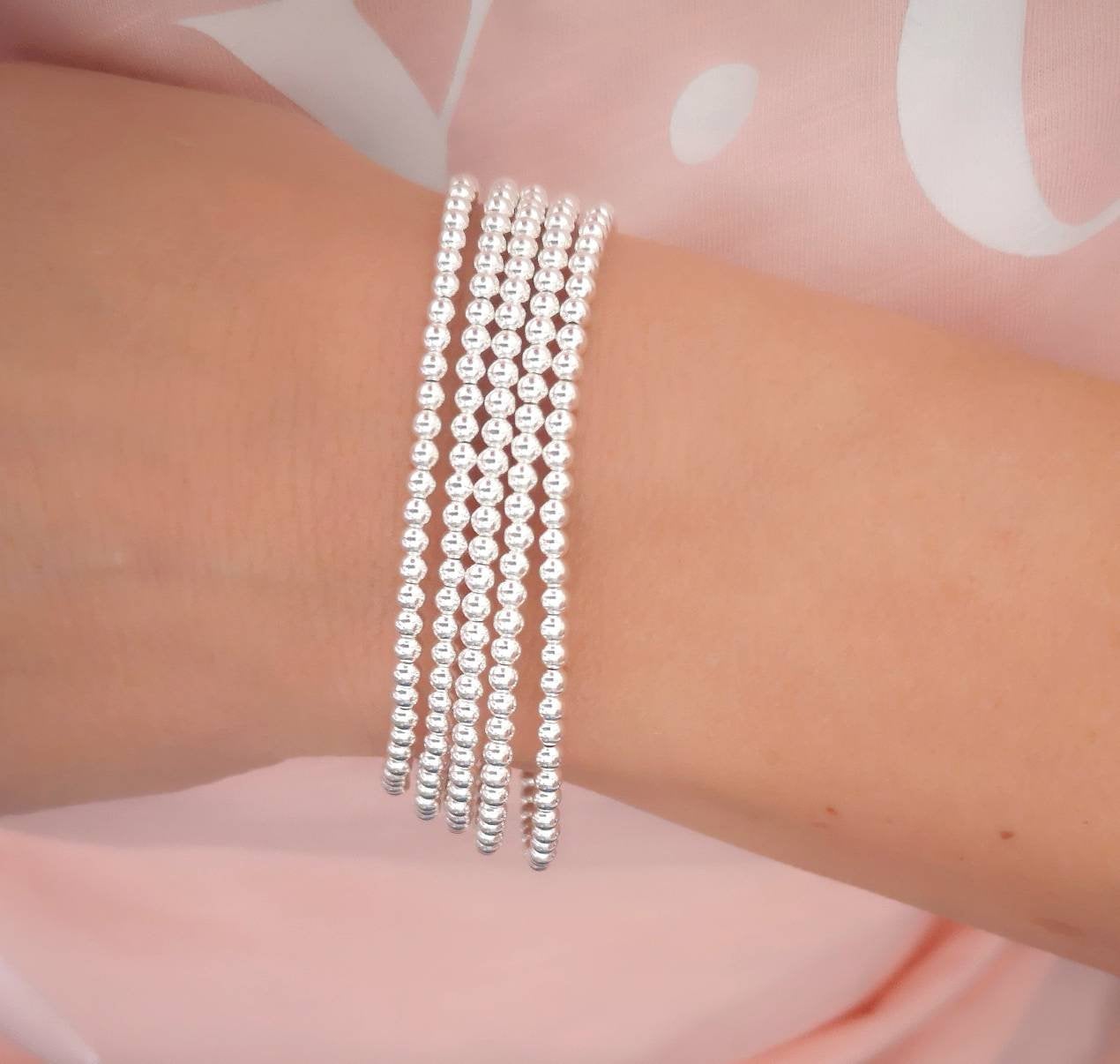 Sterling Silver Bracelet Set With Love Jewellery UK