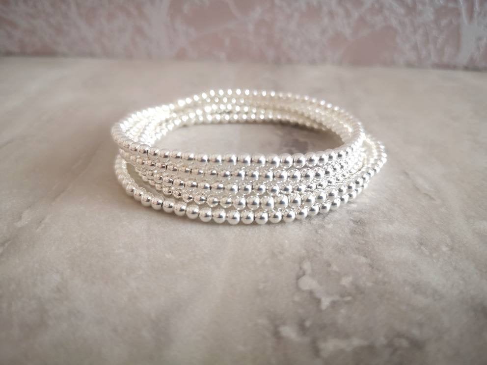 Sterling Silver Bracelet Set With Love Jewellery UK