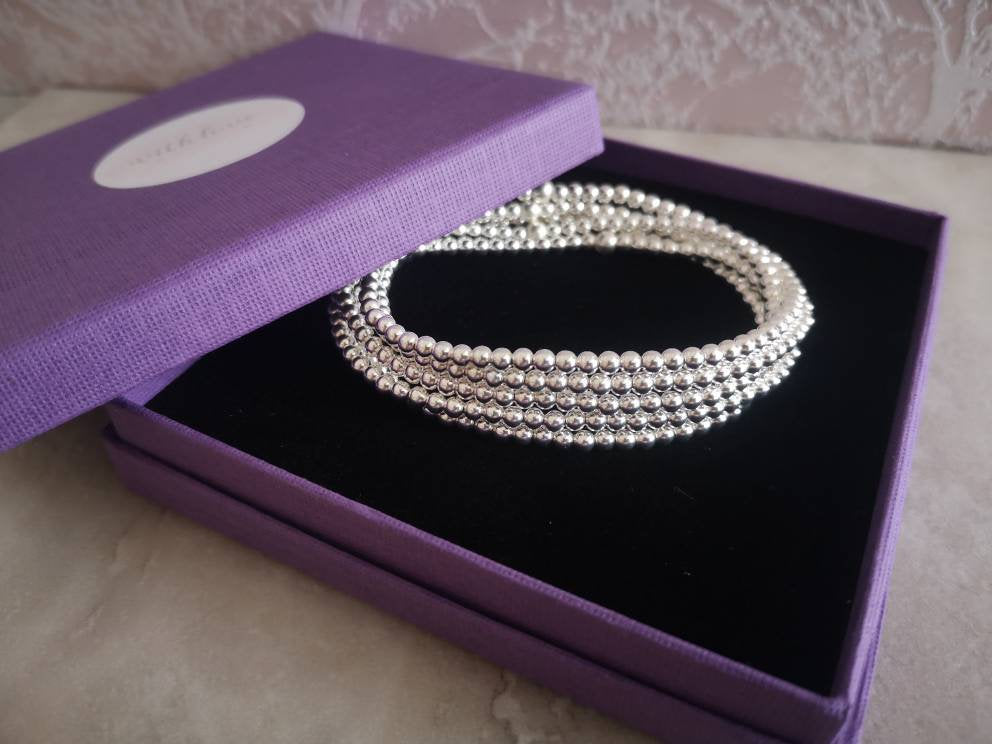 Sterling Silver Bracelet Set With Love Jewellery UK