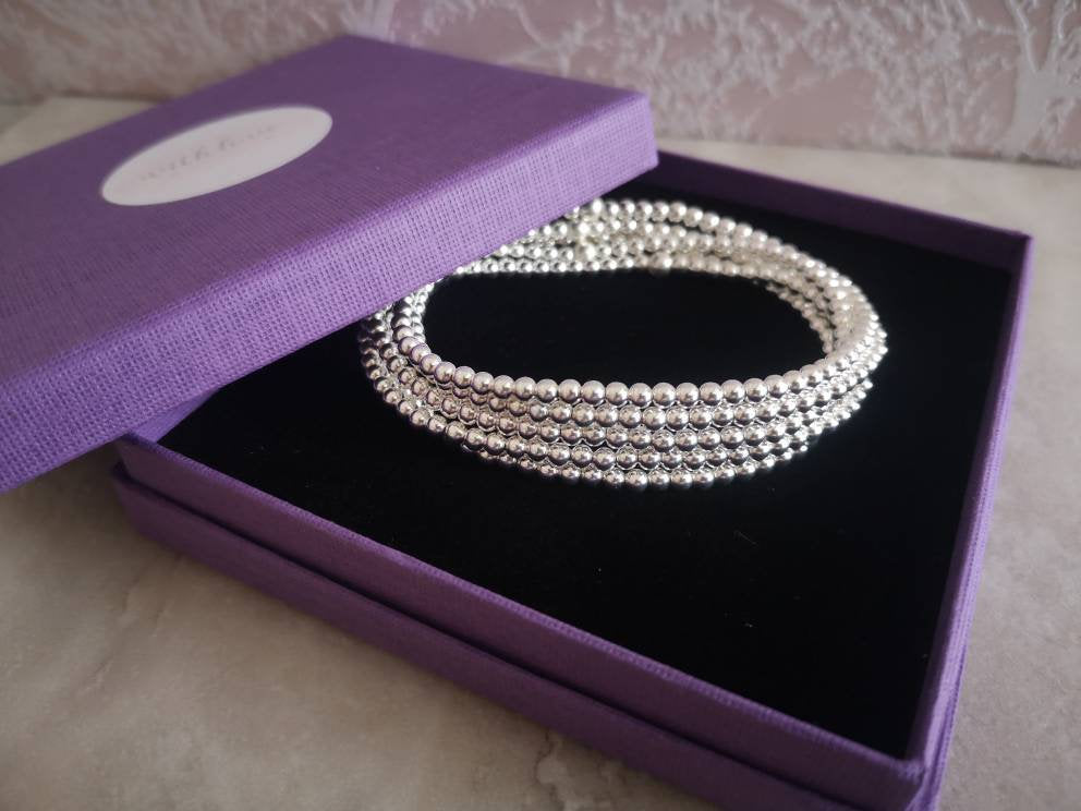 Sterling Silver Bracelet Set - With Love Jewellery UK