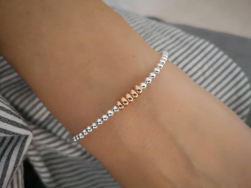 Sterling Silver Birthday Bracelet (20th, 30th, 40th, 50th, 60th, 70th, 80th or 90th birthday) With Love Jewellery UK