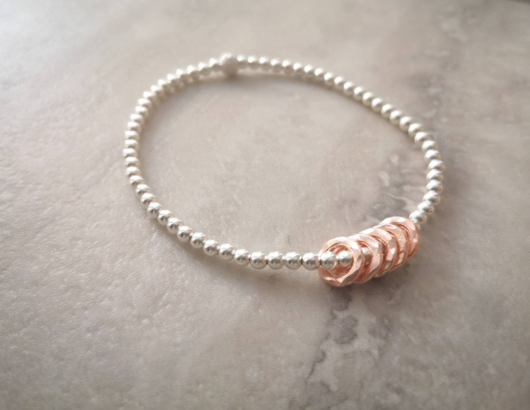 Sterling Silver Birthday Bracelet (30th, 40th, 50th, 60th or 70th birthday) - With Love Jewellery UK