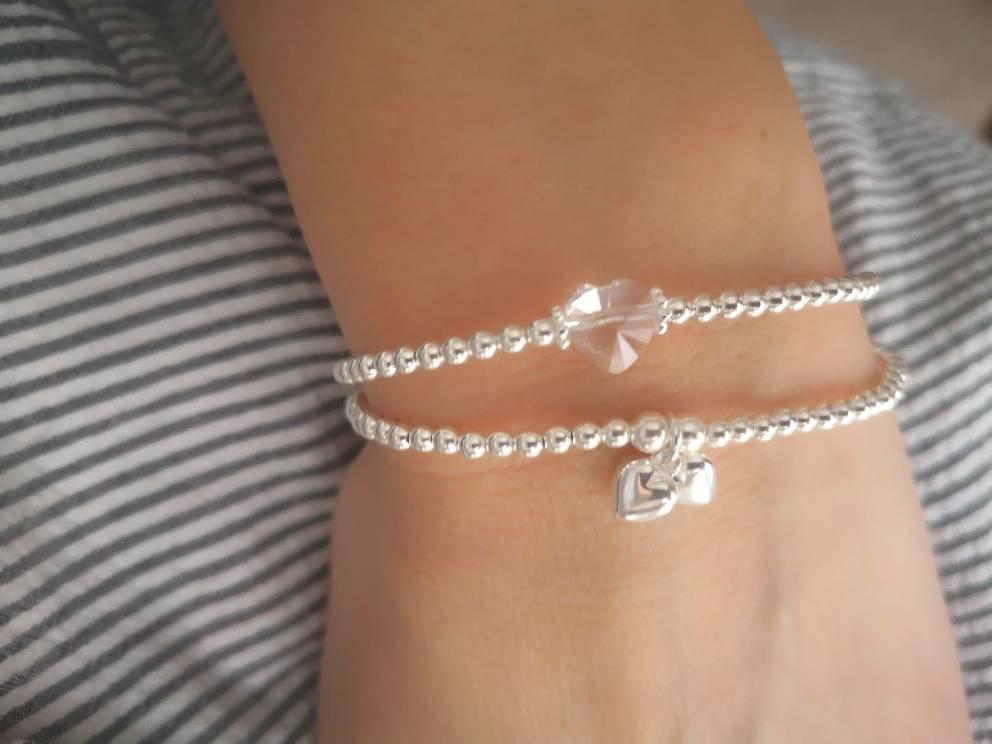 Sterling Silver Bracelet Set - With Love Jewellery UK